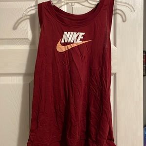 Dark red Nike tank top